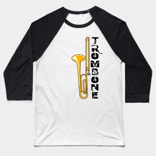 Vertical Trombone Baseball T-Shirt